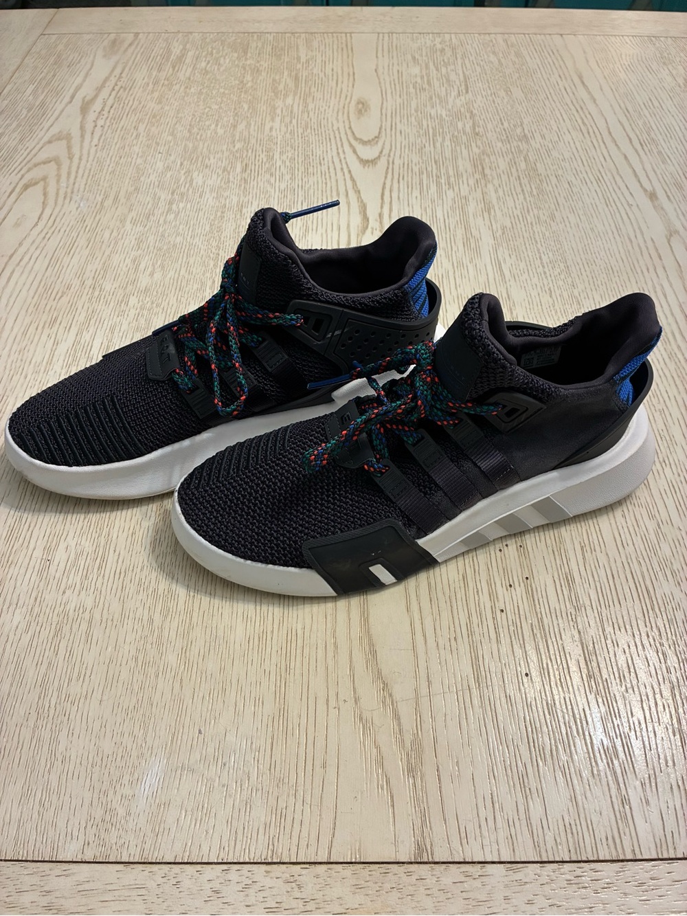 Men’s Adidas EQT ADV Basketball Sneaker Shoes (“Carbon” Blue/Black).